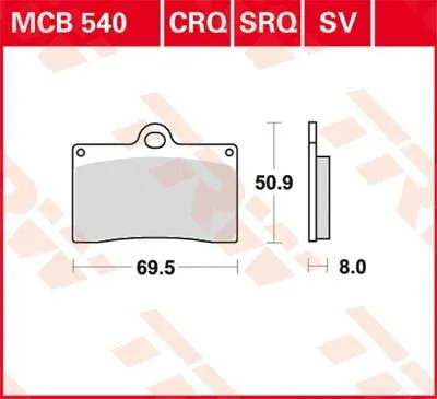 Handla nu BRAKE PAD TRW MCB540CRQ