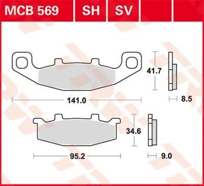 Populärt val BRAKE PAD TRW MCB569SV
