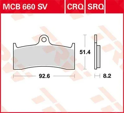 Sänkt pris BRAKE PAD TRW MCB660SV