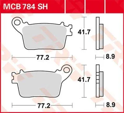 BRAKE PAD TRW MCB784SH Beställ nu