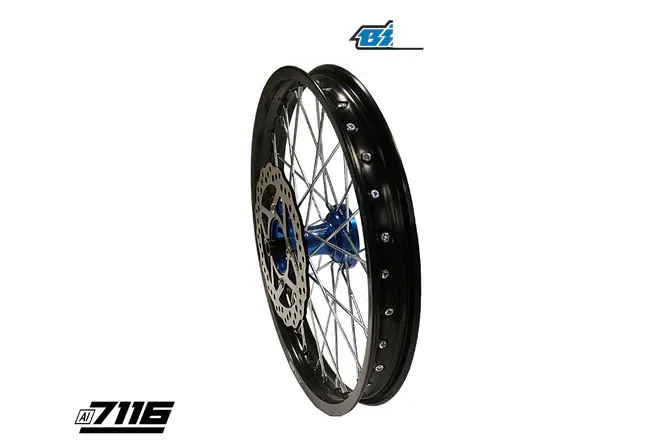 Framhjul aluminium 1.6x17" - CNC nav blå med bromsskiva YCF Factory Pit Bike Köp online